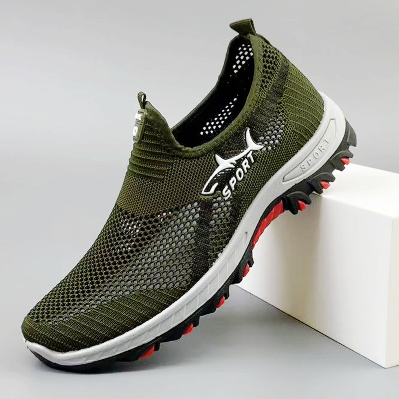 New Men's Casual Shoes, Comfortable and Breathable Sports Shoes, Slip-On Dad Shoes, Soft Sole Cloth Shoes - Image 8
