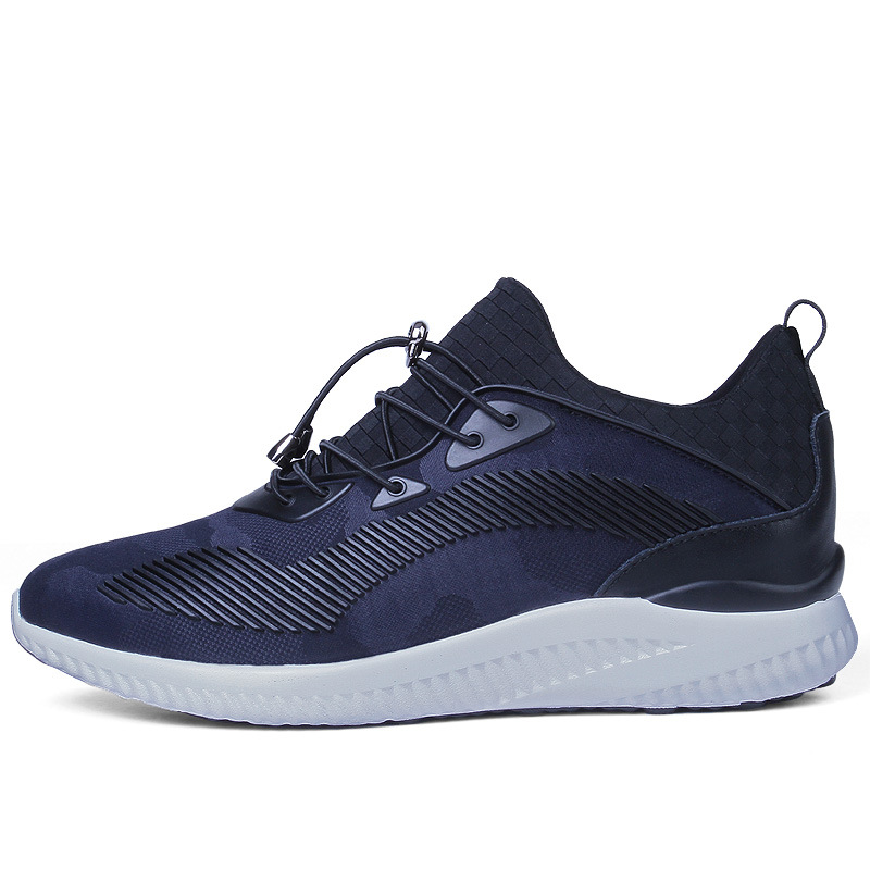 Internal height increasing men's shoes 8CM sports shoes with thick sole and no lace up invisible height increasing shoes - Image 5