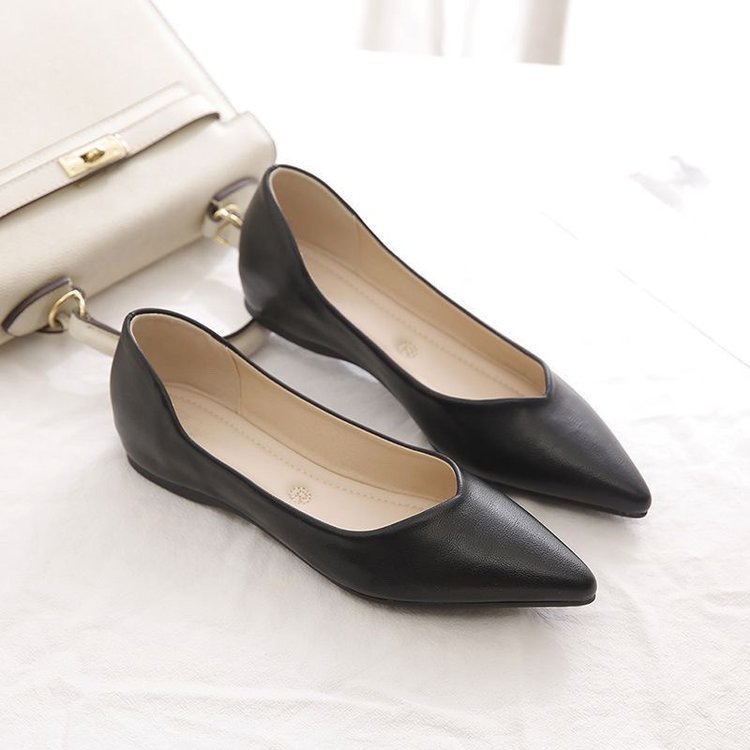 Sharp pointed flat bottomed versatile French gentle single shoe - Image 6