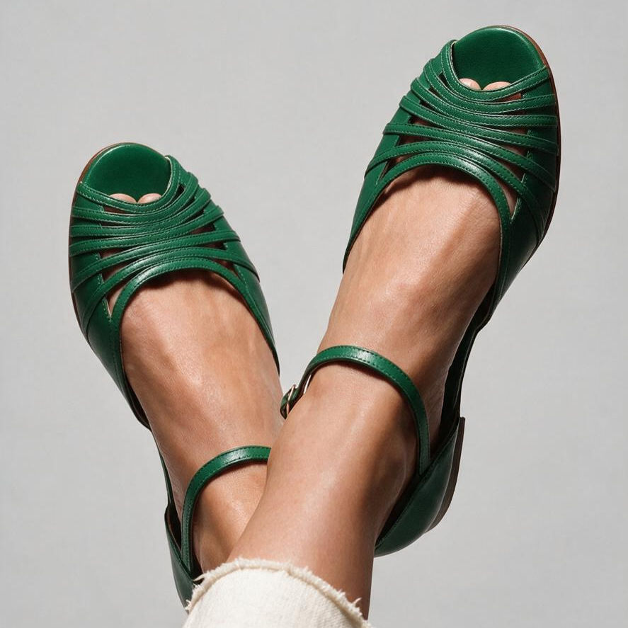 Casual Fishmouth Flat Heeled Ankle Strap Sandals for WomenAdjustable Buckle Design, Comfortable and Versatile Summer Footwear - Image 5