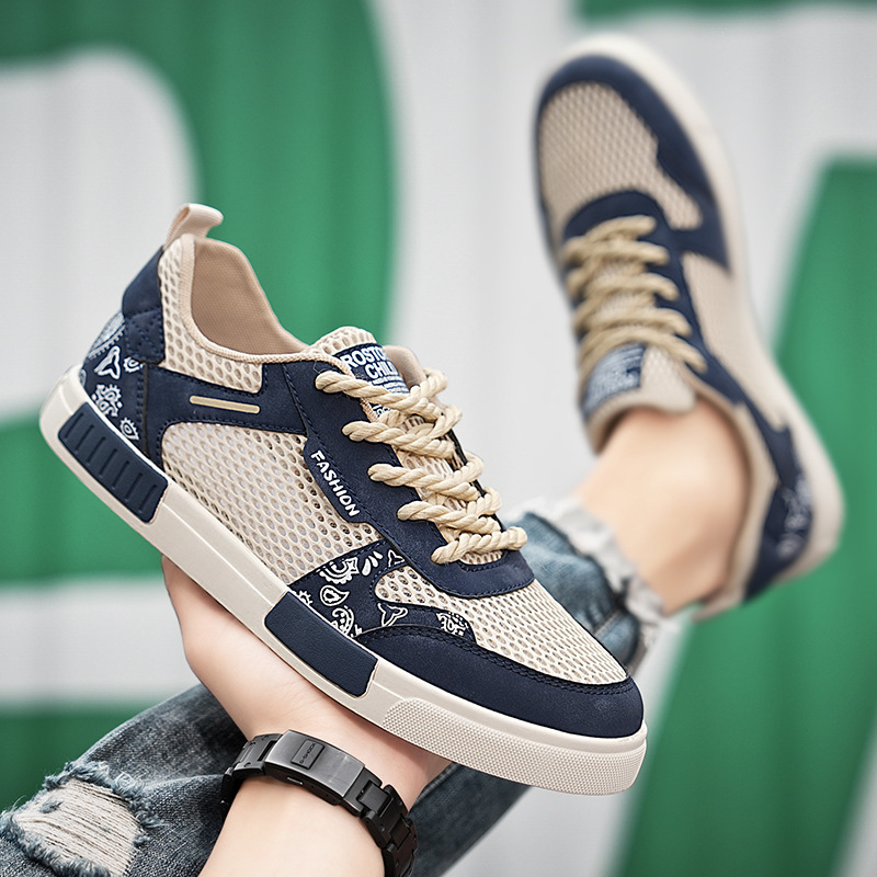 Big Size Hollow Fashion Sneakers Men Comfortable Mesh Shoes Lightweight Trendy Versatile Casual Shoes - Image 8