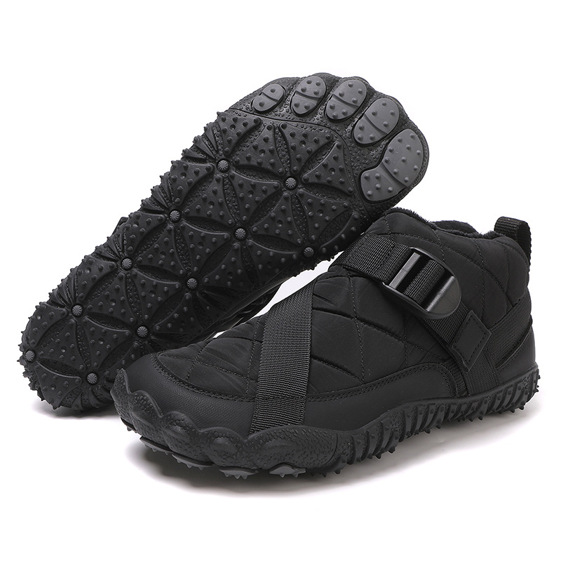 Outdoor five finger snow boots waterproof cotton shoes with plush and thickened hiking cotton boots