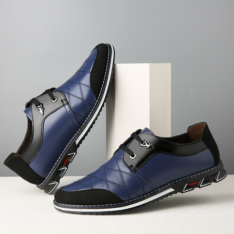 Men's shoes, men's trendy shoes, Korean version, trendy British, versatile, soft sole, non tied casual leather shoes - Image 4