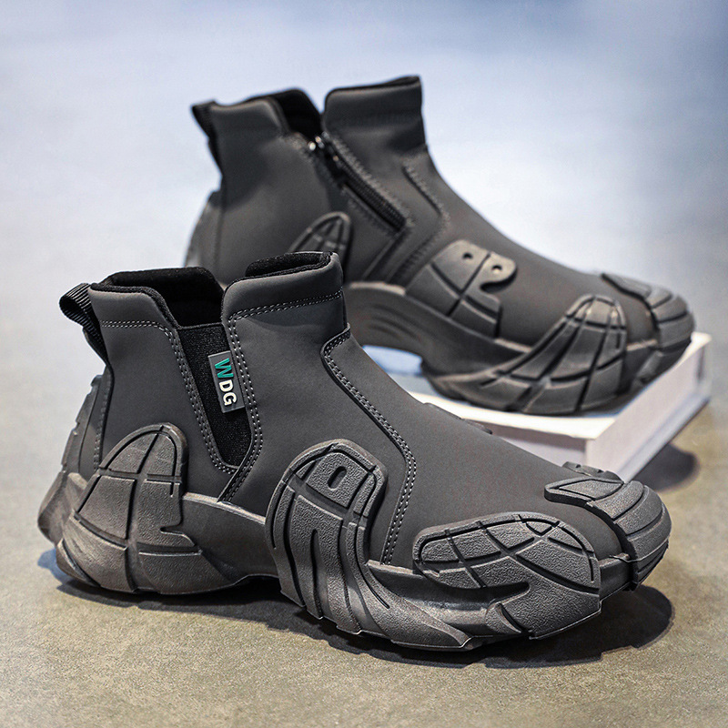 Men's waterproof and anti slip labor protection Martin boots with plush cotton shoes - Image 4