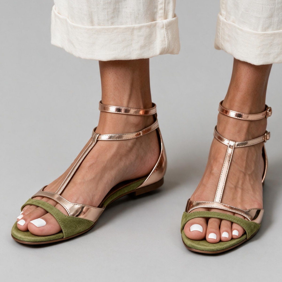 Made to order ships in 3–5 days Flat bottomed summer sandals with open toed fish mouth for women - Image 5