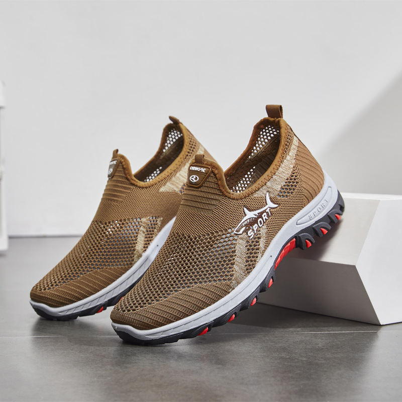 New Men's Casual Shoes, Comfortable and Breathable Sports Shoes, Slip-On Dad Shoes, Soft Sole Cloth Shoes - Image 7