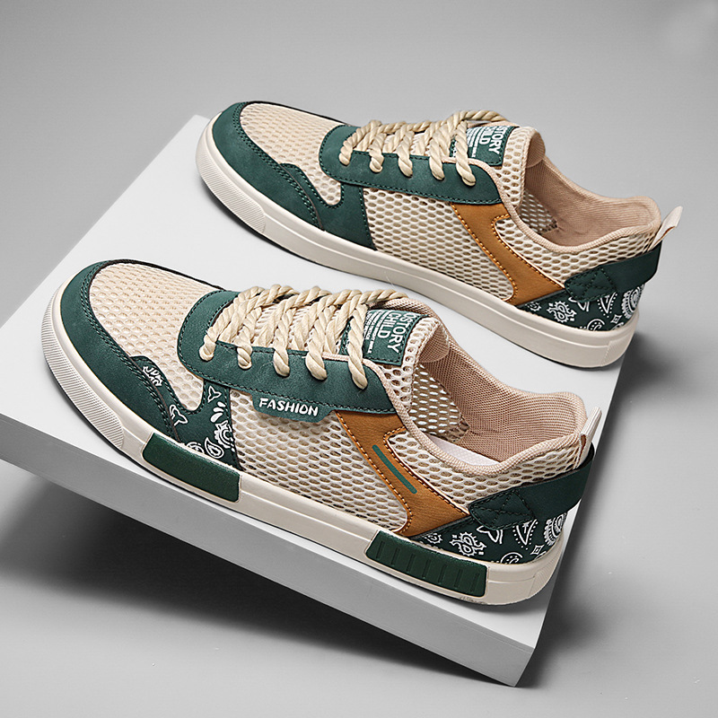 Big Size Hollow Fashion Sneakers Men Comfortable Mesh Shoes Lightweight Trendy Versatile Casual Shoes - Image 2