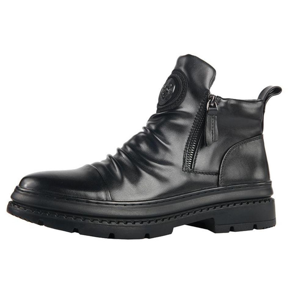 Men's versatile zipper shoes Korean version Martin boots men's casual shoes - Image 5