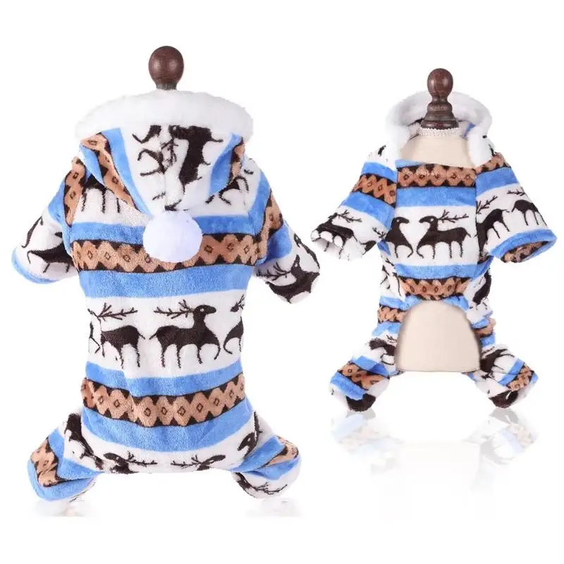 Thermal Fleece Dog Coat Christmas Design Warm Dog Pajamas Soft Puppy Jumpsuit for Small Medium Dogs Xmas Gift Pet Apparel - Image 11